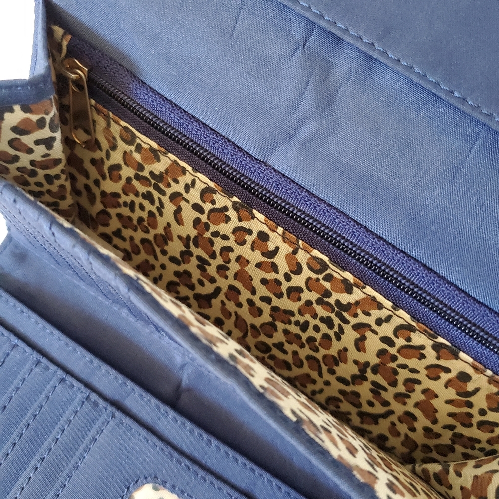 Spring Navy Snakeskin Print Wallet - Picture 3 of 3